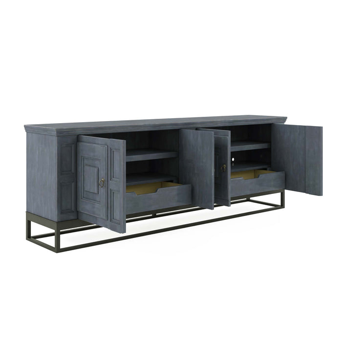 ART Furniture - Alcove Entertainment Console Table in Slate - 321423-2821 - GreatFurnitureDeal