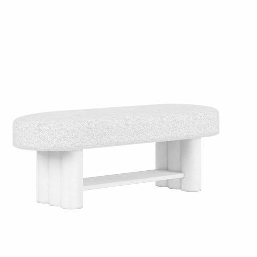 ART Furniture - Garrison Bed Bench in White Plaster - 322149-1317 - GreatFurnitureDeal