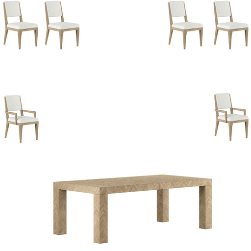 ART Furniture - Garrison 7 Piece Rectangular Dining Table Set in Washed Oak - 322220-1302-7SET - GreatFurnitureDeal