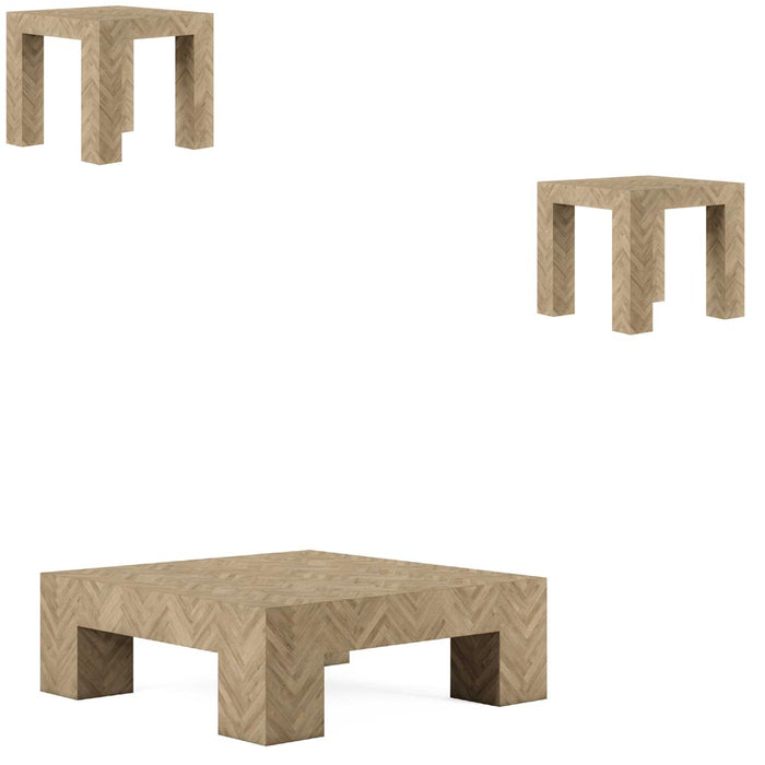 ART Furniture - Garrison 3 Piece Occasional Table Set in Washed Oak - 322301-322304-1302 - GreatFurnitureDeal