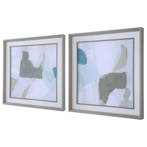 Uttermost - Mist Shapes Framed Prints, Set/2 - 32268 - GreatFurnitureDeal
