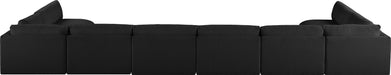 Meridian Furniture - Ease 228" Fabric Upholstered 8 Piece Modular Sectional - 696Black-Sec8B - GreatFurnitureDeal