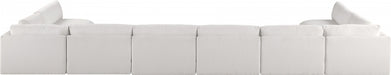 Meridian Furniture - Ease 228" Fabric Upholstered 8 Piece Modular Sectional - 696Cream-Sec8B - GreatFurnitureDeal