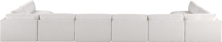 Meridian Furniture - Ease 228" Fabric Upholstered 8 Piece Modular Sectional - 696Cream-Sec8B - GreatFurnitureDeal