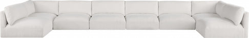 Meridian Furniture - Ease 228" Fabric Upholstered 8 Piece Modular Sectional - 696Cream-Sec8B - GreatFurnitureDeal