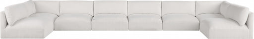 Meridian Furniture - Ease 228" Fabric Upholstered 8 Piece Modular Sectional - 696Cream-Sec8B - GreatFurnitureDeal