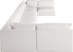 Meridian Furniture - Ease 228" Fabric Upholstered 8 Piece Modular Sectional - 696Cream-Sec8B - GreatFurnitureDeal