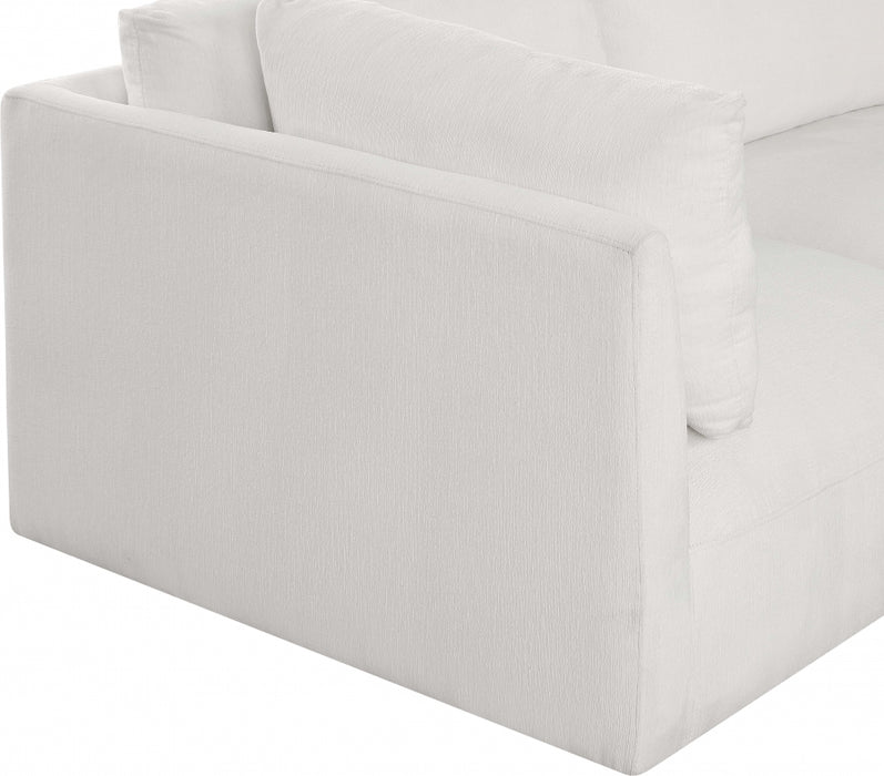 Meridian Furniture - Ease 228" Fabric Upholstered 8 Piece Modular Sectional - 696Cream-Sec8B - GreatFurnitureDeal