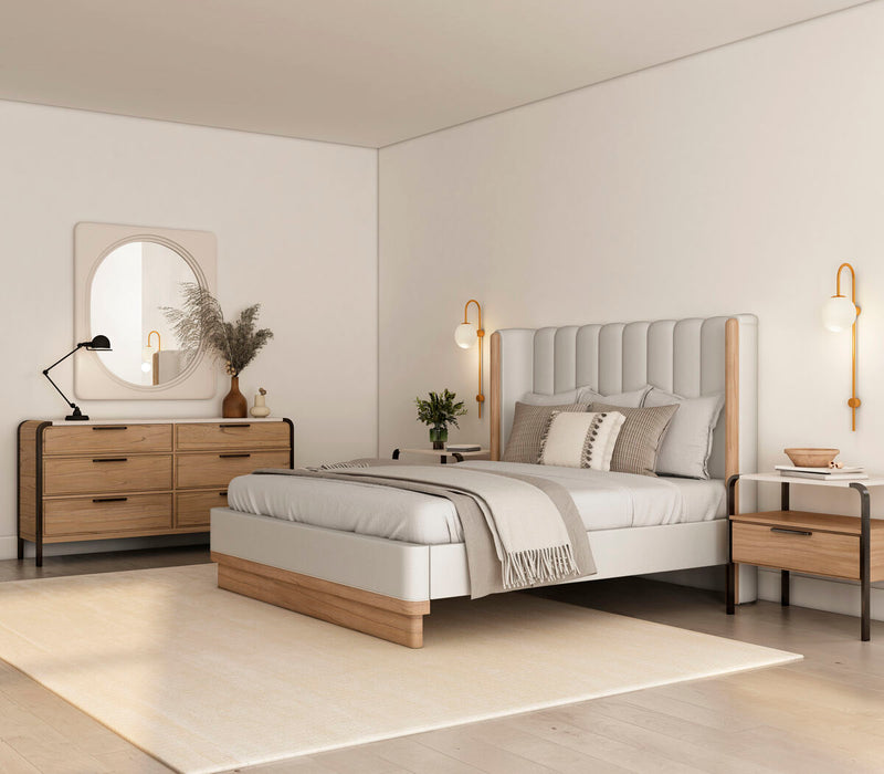 ART Furniture - Portico Queen Upholstered Shelter Bed in Opal, Sienna - 323136-3335