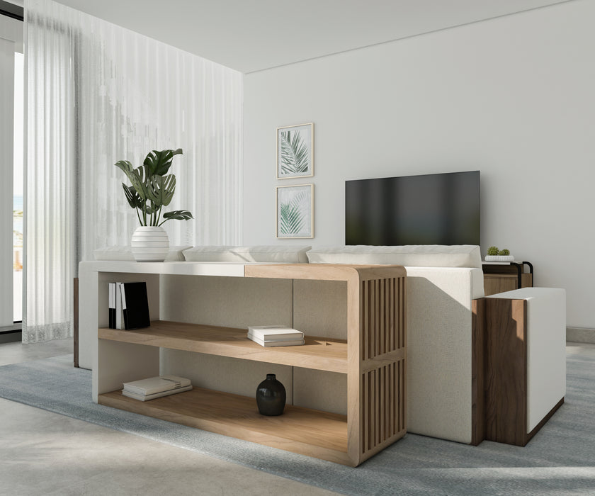 ART Furniture - Portico Sofa Console Table in Sienna, White Plaster - 323307-3351 - GreatFurnitureDeal