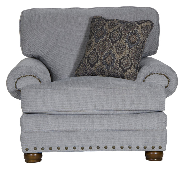 Jackson Furniture - Singletary Chair with Ottoman in Nickel - 3241-01-10-NICKEL - GreatFurnitureDeal