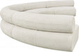 Meridian Furniture - Bale 202" Chenille Fabric Upholstered 5 Piece Modular Sectional - 114Cream-S5A - GreatFurnitureDeal