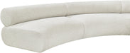 Meridian Furniture - Bale 202" Chenille Fabric Upholstered 5 Piece Modular Sectional - 114Cream-S5A - GreatFurnitureDeal