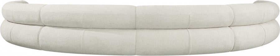 Meridian Furniture - Bale 202" Chenille Fabric Upholstered 6 Piece Modular Sectional - 114Cream-S6A - GreatFurnitureDeal