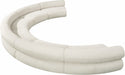 Meridian Furniture - Bale 202" Chenille Fabric Upholstered 6 Piece Modular Sectional - 114Cream-S6A - GreatFurnitureDeal
