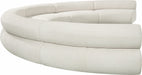 Meridian Furniture - Bale 202" Chenille Fabric Upholstered 6 Piece Modular Sectional - 114Cream-S6A - GreatFurnitureDeal