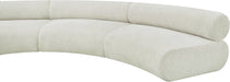 Meridian Furniture - Bale 202" Chenille Fabric Upholstered 6 Piece Modular Sectional - 114Cream-S6A - GreatFurnitureDeal