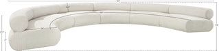 Meridian Furniture - Bale 202" Chenille Fabric Upholstered 6 Piece Modular Sectional - 114Cream-S6A - GreatFurnitureDeal