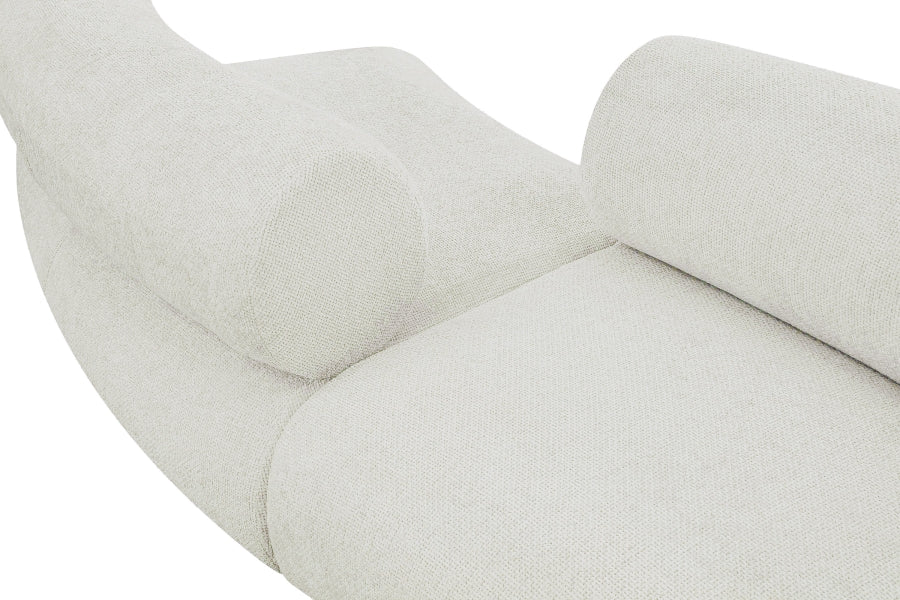 Meridian Furniture - Bale 280" Chenille Fabric Upholstered 6 Piece Modular Sectional - 114Cream-S6B - GreatFurnitureDeal