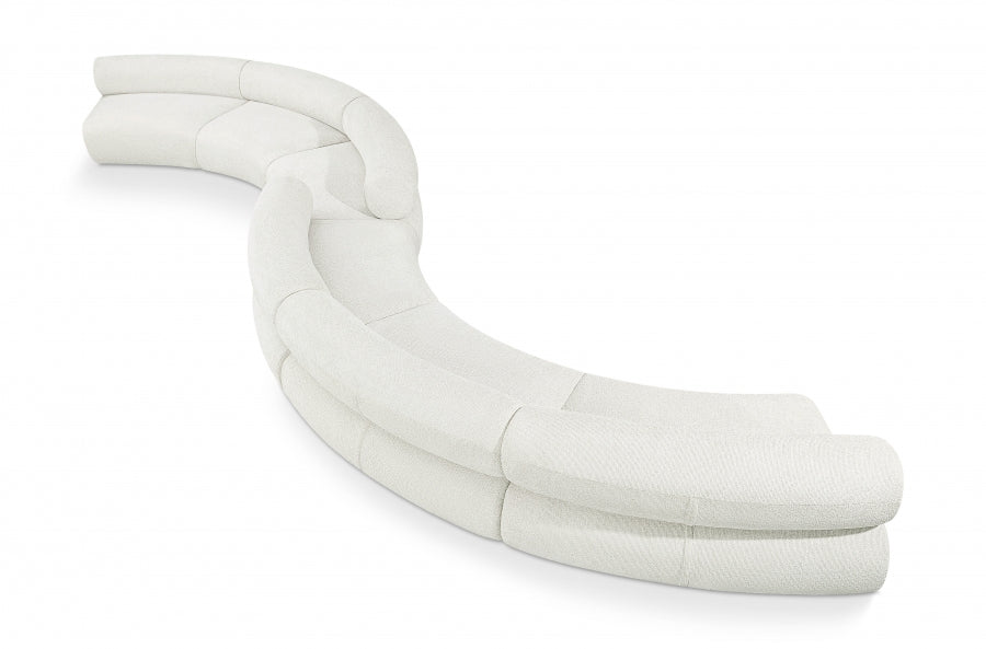 Meridian Furniture - Bale 280" Chenille Fabric Upholstered 6 Piece Modular Sectional - 114Cream-S6B - GreatFurnitureDeal