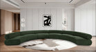 Meridian Furniture - Bale 202" Chenille Fabric Upholstered 6 Piece Modular Sectional - 114Green-S6A - GreatFurnitureDeal