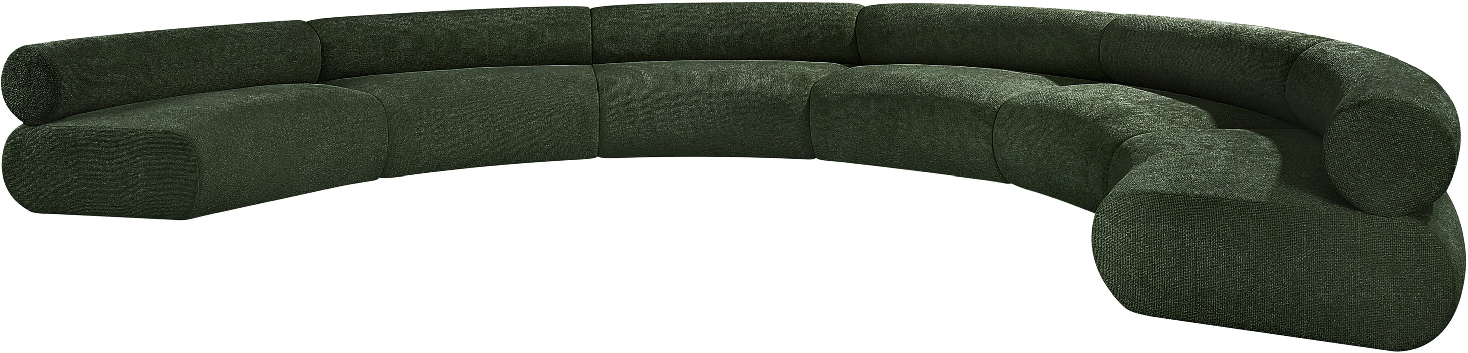 Meridian Furniture - Bale 202" Chenille Fabric Upholstered 6 Piece Modular Sectional - 114Green-S6A - GreatFurnitureDeal