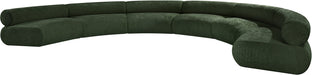 Meridian Furniture - Bale 202" Chenille Fabric Upholstered 6 Piece Modular Sectional - 114Green-S6A - GreatFurnitureDeal