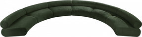 Meridian Furniture - Bale 202" Chenille Fabric Upholstered 6 Piece Modular Sectional - 114Green-S6A - GreatFurnitureDeal