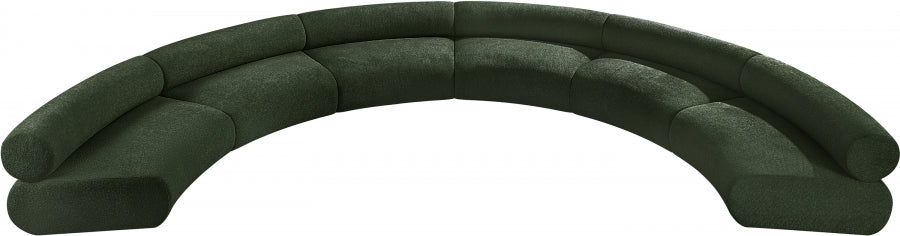 Meridian Furniture - Bale 202" Chenille Fabric Upholstered 6 Piece Modular Sectional - 114Green-S6A - GreatFurnitureDeal