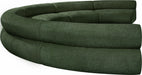 Meridian Furniture - Bale 202" Chenille Fabric Upholstered 6 Piece Modular Sectional - 114Green-S6A - GreatFurnitureDeal