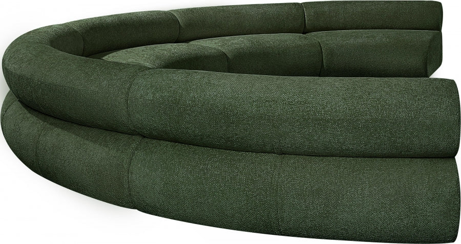 Meridian Furniture - Bale 202" Chenille Fabric Upholstered 6 Piece Modular Sectional - 114Green-S6A - GreatFurnitureDeal