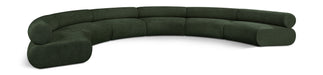 Meridian Furniture - Bale 202" Chenille Fabric Upholstered 6 Piece Modular Sectional - 114Green-S6A - GreatFurnitureDeal
