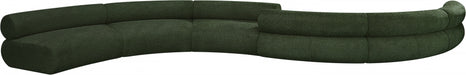 Meridian Furniture - Bale 280" Chenille Fabric Upholstered 6 Piece Modular Sectional - 114Green-S6B - GreatFurnitureDeal