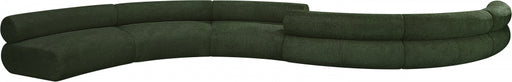 Meridian Furniture - Bale 280" Chenille Fabric Upholstered 6 Piece Modular Sectional - 114Green-S6B - GreatFurnitureDeal