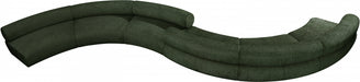 Meridian Furniture - Bale 280" Chenille Fabric Upholstered 6 Piece Modular Sectional - 114Green-S6B - GreatFurnitureDeal