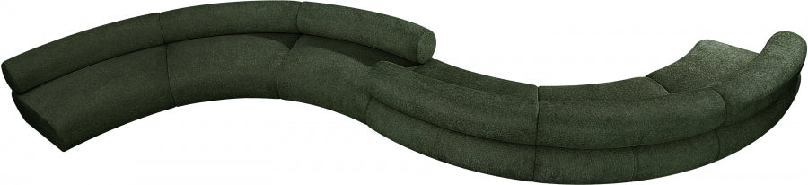 Meridian Furniture - Bale 280" Chenille Fabric Upholstered 6 Piece Modular Sectional - 114Green-S6B - GreatFurnitureDeal