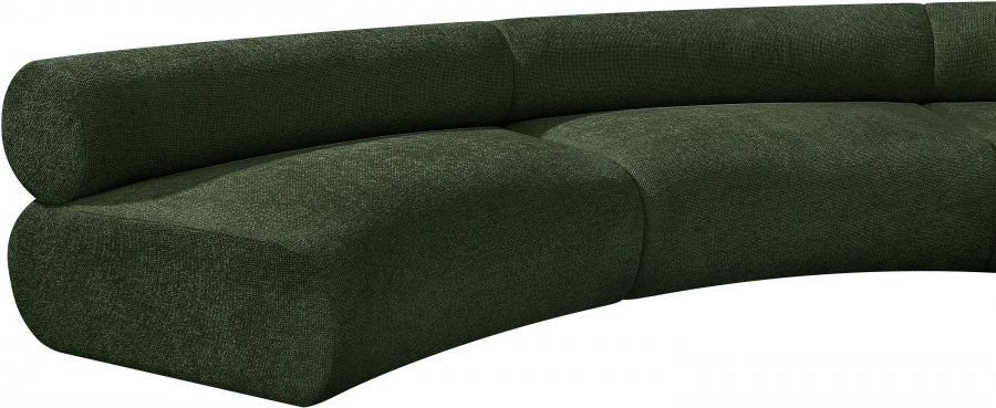 Meridian Furniture - Bale 280" Chenille Fabric Upholstered 6 Piece Modular Sectional - 114Green-S6B - GreatFurnitureDeal