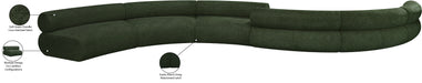 Meridian Furniture - Bale 280" Chenille Fabric Upholstered 6 Piece Modular Sectional - 114Green-S6B - GreatFurnitureDeal