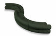 Meridian Furniture - Bale 280" Chenille Fabric Upholstered 6 Piece Modular Sectional - 114Green-S6B - GreatFurnitureDeal