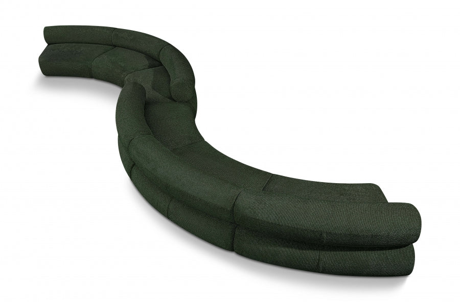 Meridian Furniture - Bale 280" Chenille Fabric Upholstered 6 Piece Modular Sectional - 114Green-S6B - GreatFurnitureDeal