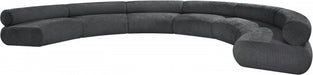 Meridian Furniture - Bale 202" Chenille Fabric Upholstered 6 Piece Modular Sectional - 114Grey-S6A - GreatFurnitureDeal