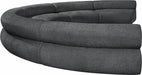 Meridian Furniture - Bale 202" Chenille Fabric Upholstered 6 Piece Modular Sectional - 114Grey-S6A - GreatFurnitureDeal