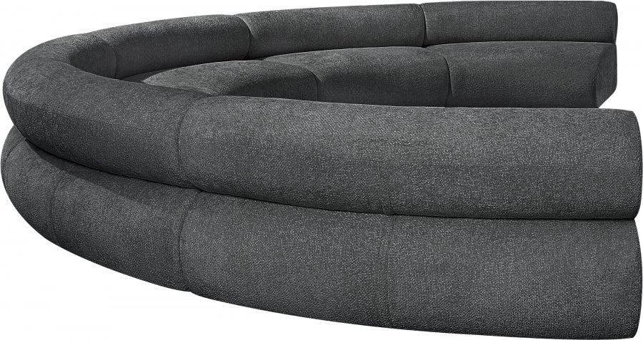 Meridian Furniture - Bale 202" Chenille Fabric Upholstered 6 Piece Modular Sectional - 114Grey-S6A - GreatFurnitureDeal