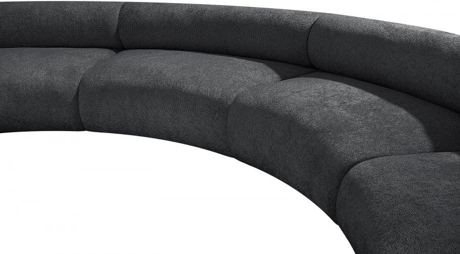 Meridian Furniture - Bale 202" Chenille Fabric Upholstered 6 Piece Modular Sectional - 114Grey-S6A - GreatFurnitureDeal