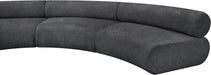 Meridian Furniture - Bale 202" Chenille Fabric Upholstered 6 Piece Modular Sectional - 114Grey-S6A - GreatFurnitureDeal