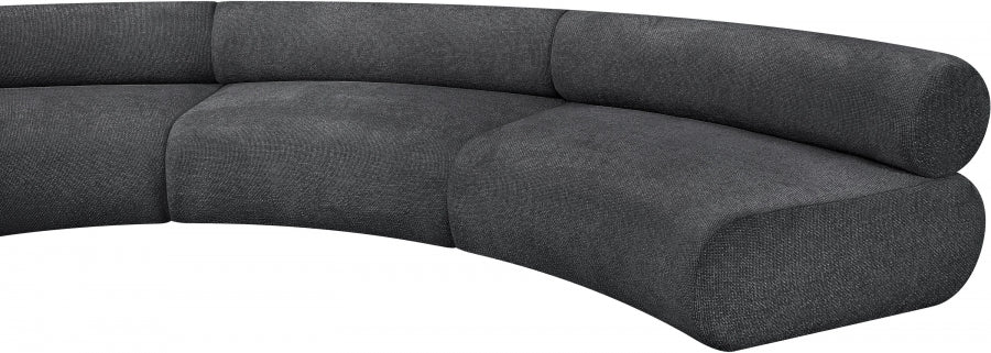 Meridian Furniture - Bale 202" Chenille Fabric Upholstered 6 Piece Modular Sectional - 114Grey-S6A - GreatFurnitureDeal