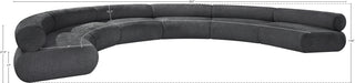 Meridian Furniture - Bale 202" Chenille Fabric Upholstered 6 Piece Modular Sectional - 114Grey-S6A - GreatFurnitureDeal