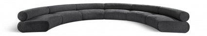 Meridian Furniture - Bale 202" Chenille Fabric Upholstered 6 Piece Modular Sectional - 114Grey-S6A - GreatFurnitureDeal