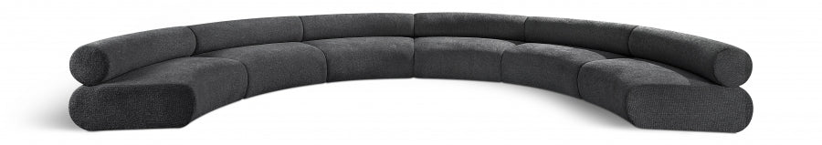 Meridian Furniture - Bale 202" Chenille Fabric Upholstered 6 Piece Modular Sectional - 114Grey-S6A - GreatFurnitureDeal