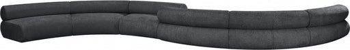 Meridian Furniture - Bale 280" Chenille Fabric Upholstered 6 Piece Modular Sectional - 114Grey-S6B - GreatFurnitureDeal